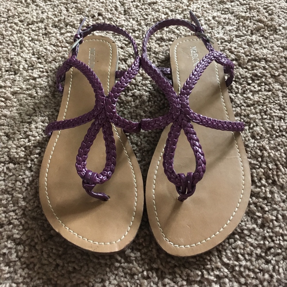 Purple Merona Flat Sandals