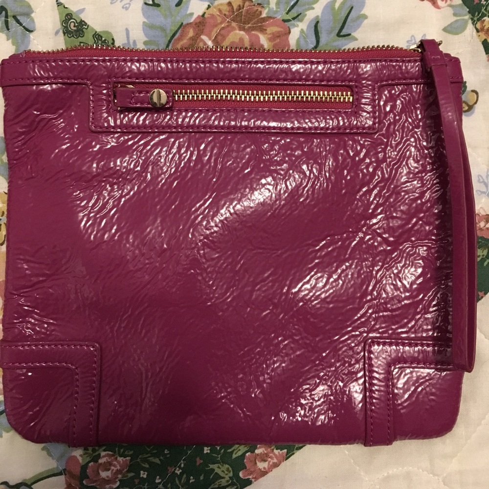 Fuchsia clutch/ wristlet