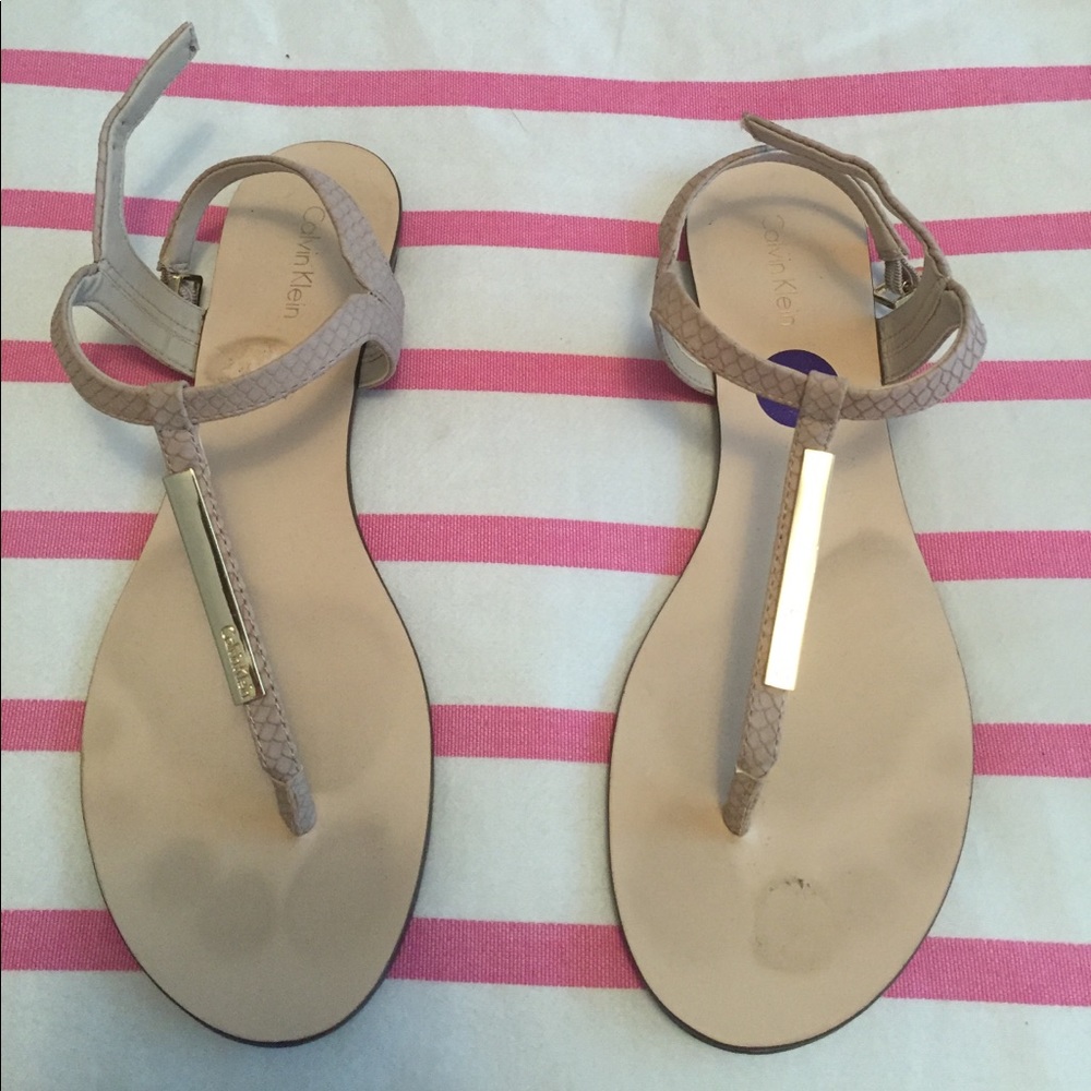 Calvin Klein tan sandals