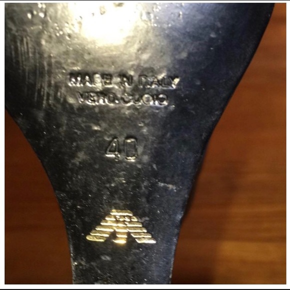 Emporio Armani Black Wedges Size 10 *SOLD - Picture 7 of 8