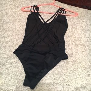 Black One Piece Swim Suit