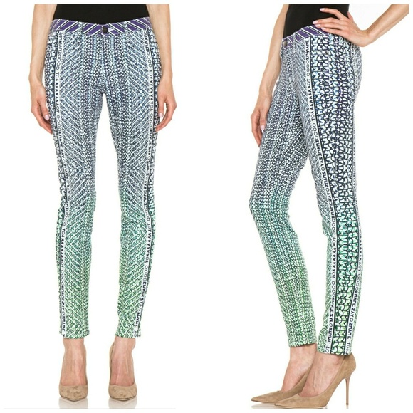 Mary Katrantzou X Current/Elliott printed jeans

  - Picture 1 of 8