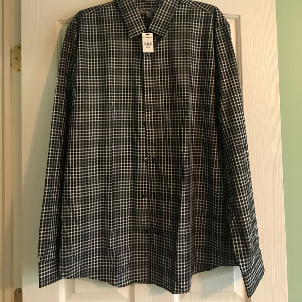 Men's Express LS dress button down shirt