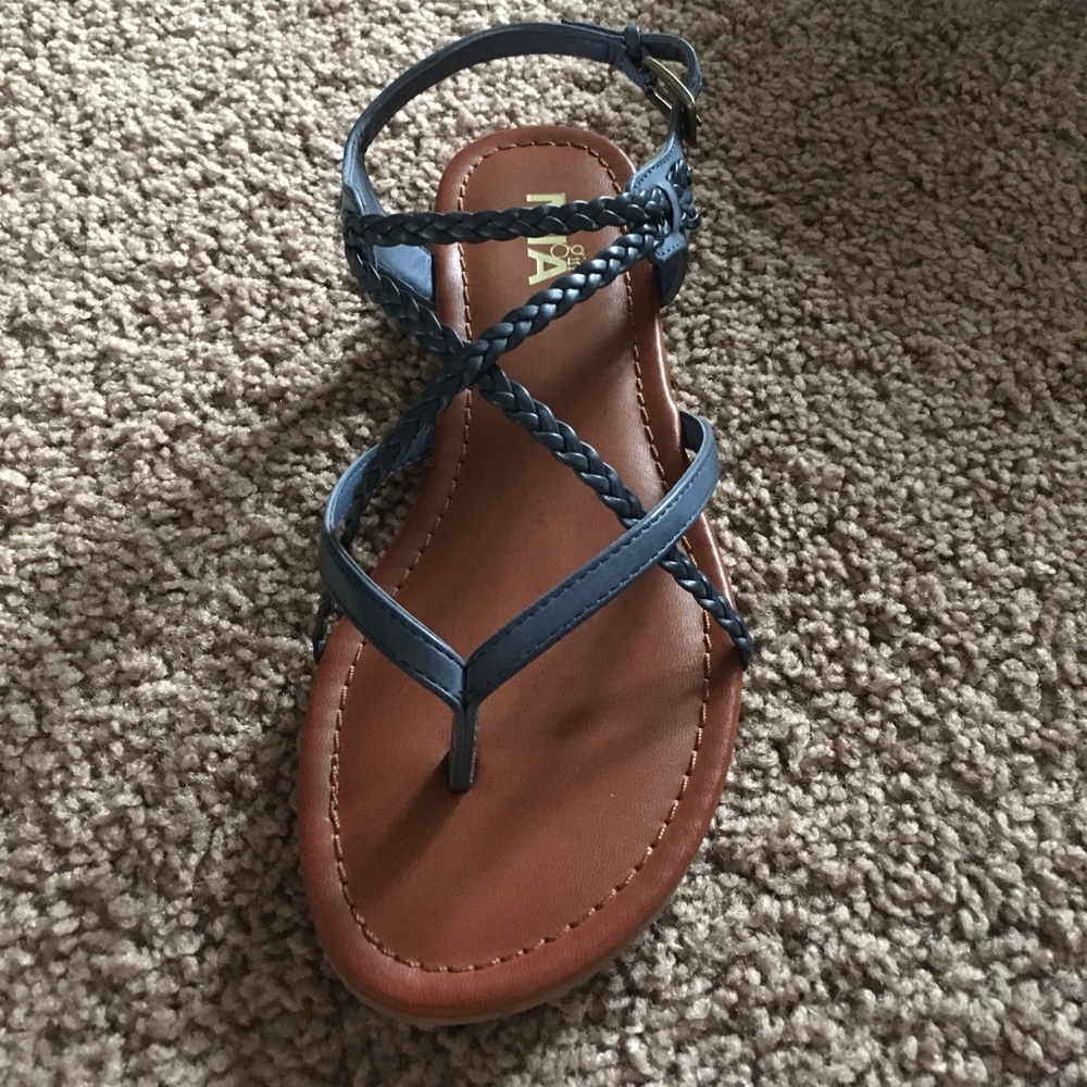 New Blue Braided Strappy Sandals