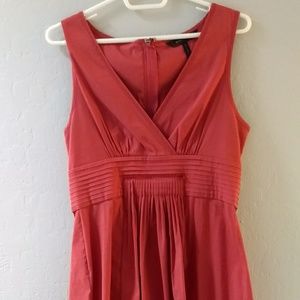 BCBG Maxazria Red-Orange Cotton Blend Top