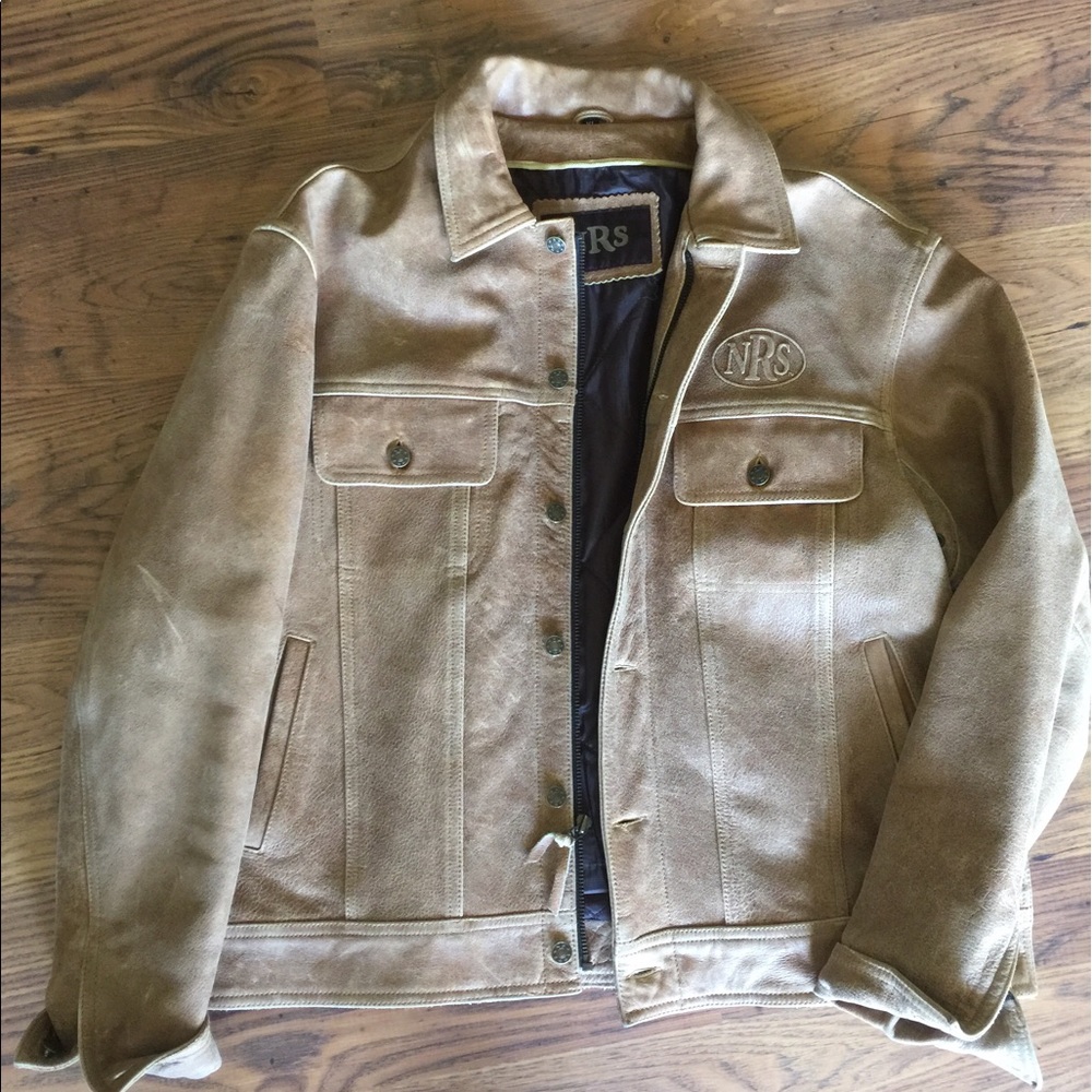 Unique Men's Tan Leather Jacket