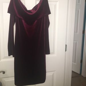 Offshoulder velvet mini dress only been worn once