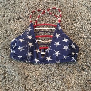 American flag padded Bathing suit top
