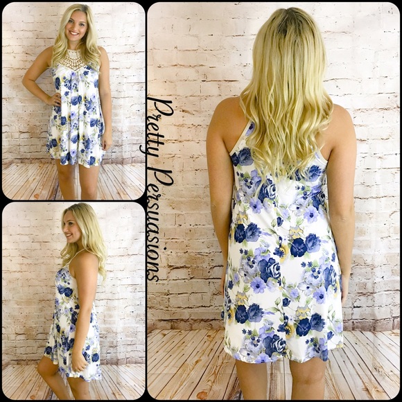 CLEARANCE‼️Ditsy Floral Print & Lace Crochet Dress - Picture 3 of 6