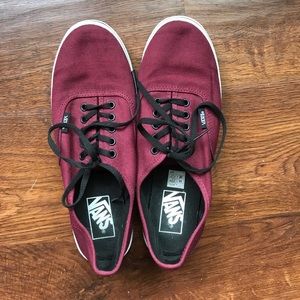 Maroon Vans Authentic Lo Pro