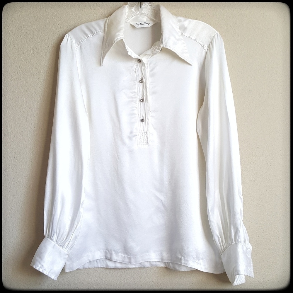 Vintage long sleeve white blouse