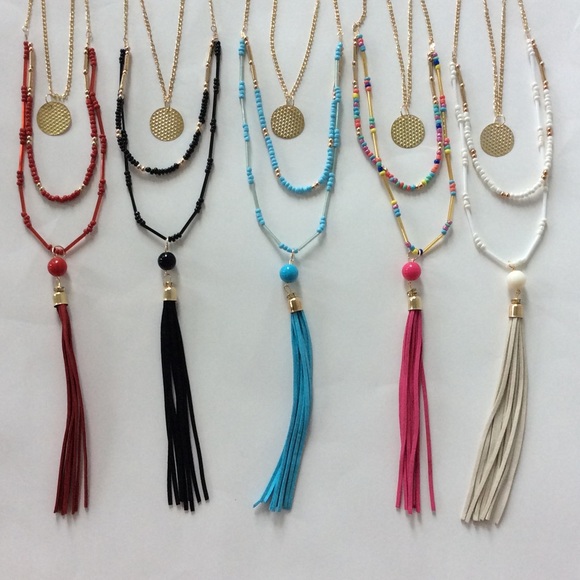 Bead & Tassel Necklace - Picture 4 of 4