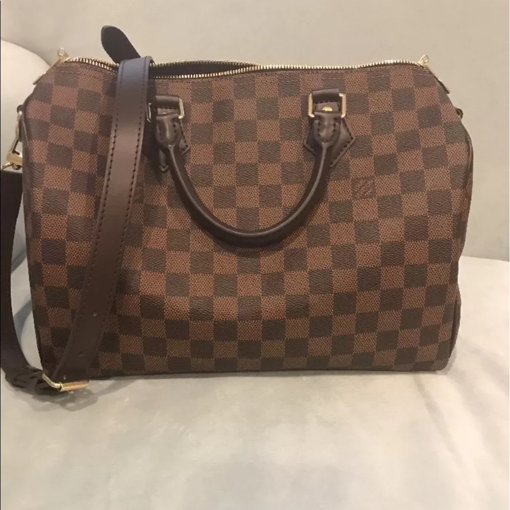 Louis Vuitton Speedy 30 Bandouliere Damier Ebene