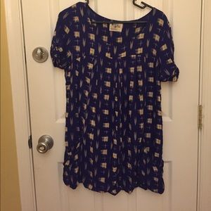 Blue and white dress from Anthropologie!