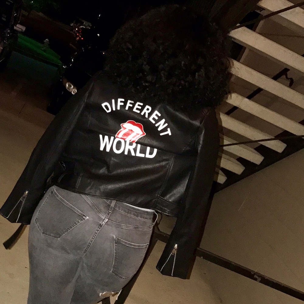 "Different World" leather jacket