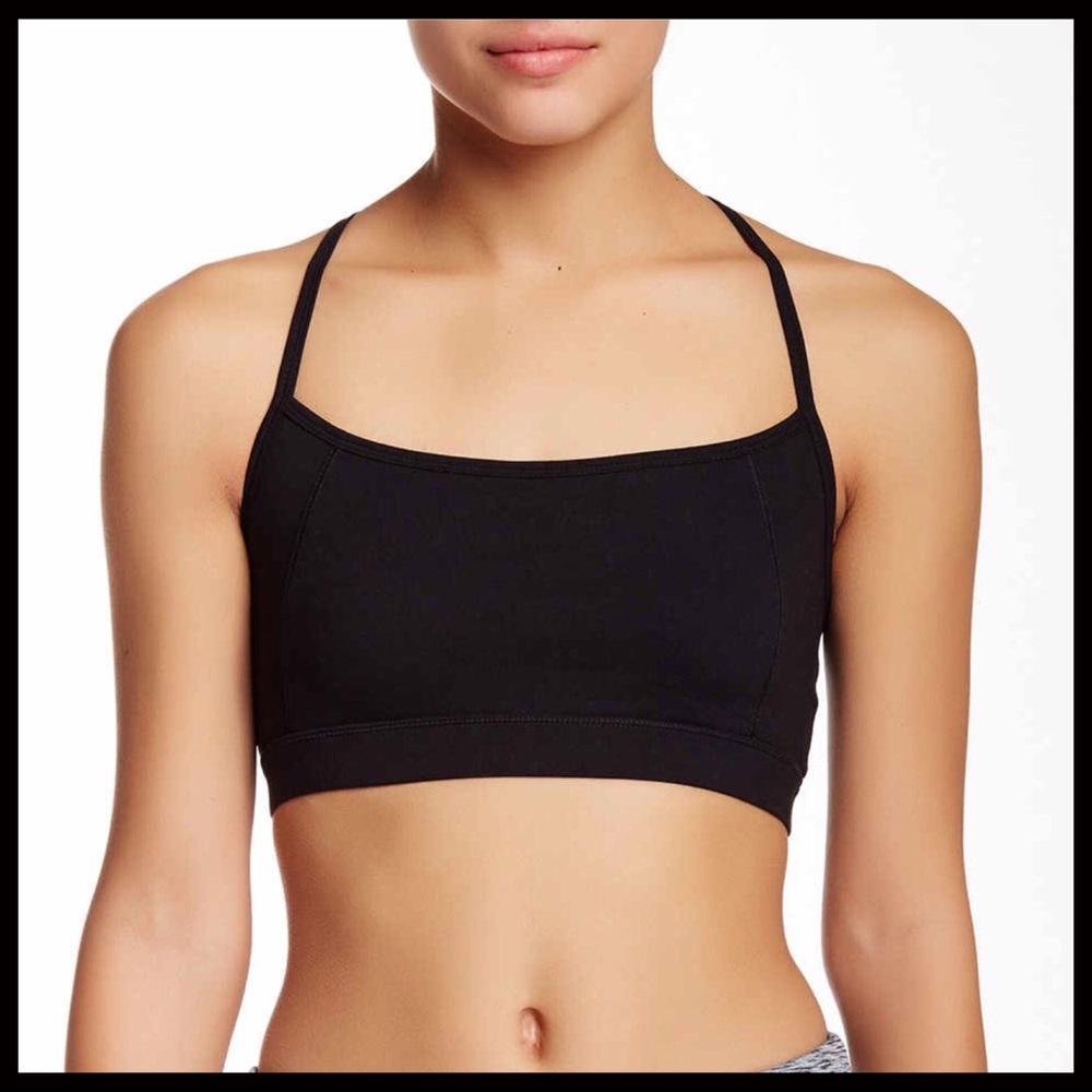 STEVE MADDEN BLACK STRAPPY CROP SPORT BRALETTE A2C - Picture 2 of 8