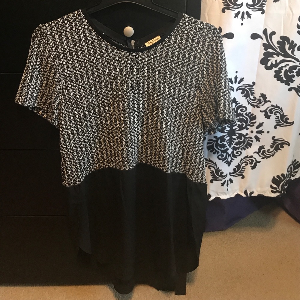 Knit/silk shirt