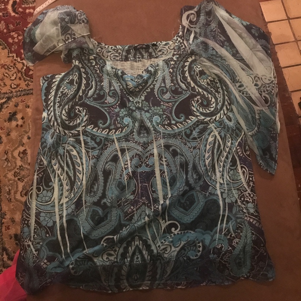 Apt 9 Angel Sleeve / Cold Should Top XL - Picture 4 of 4