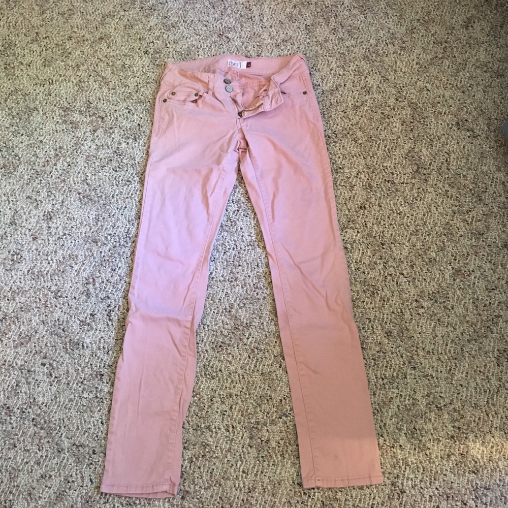 Pink skinny fit pants