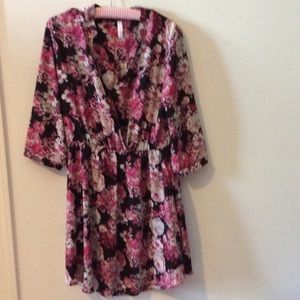 3/4 sleeve floral dress