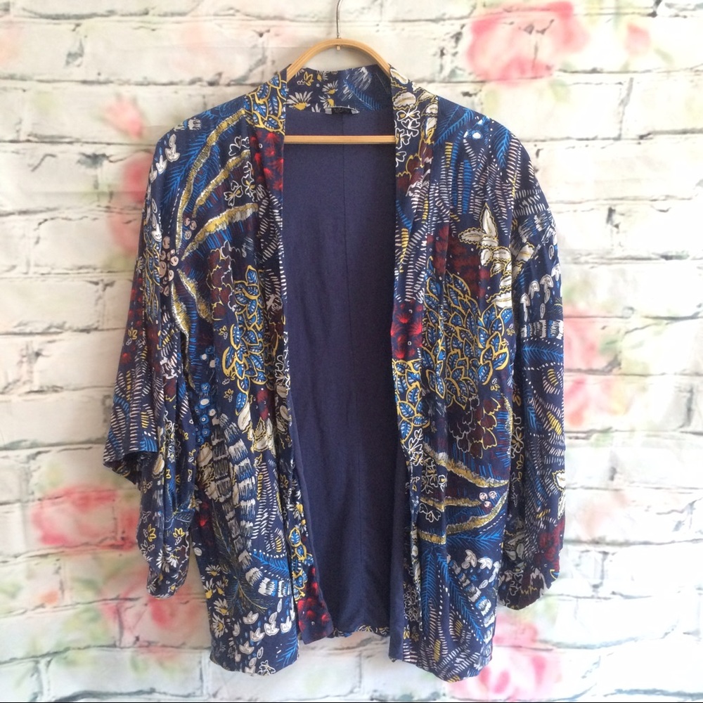 Zara Floral Printed Kimono Style Jacket