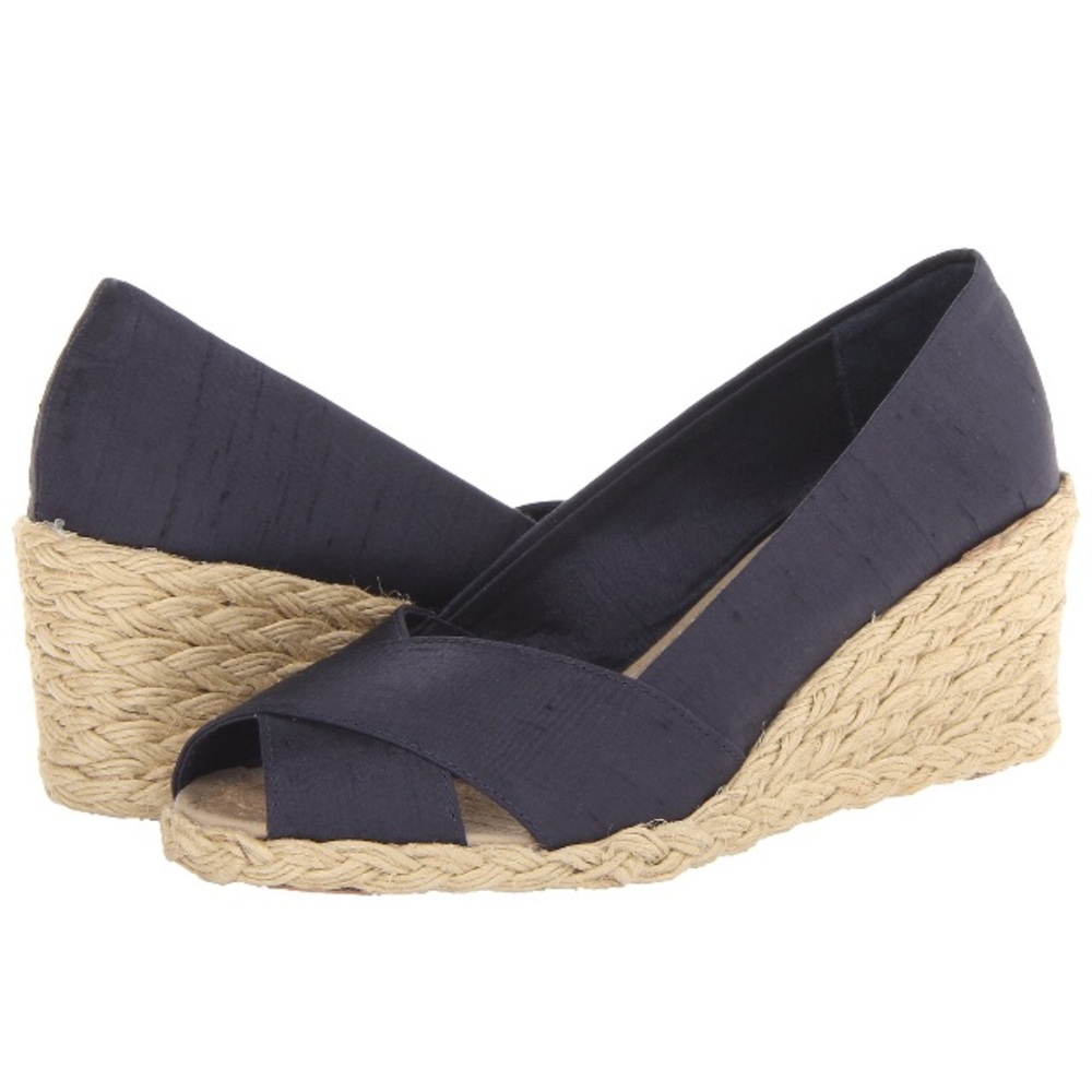 Ralph Lauren Cecilia Navy Espadrilles Sz 8