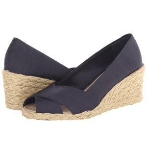 Ralph Lauren Cecilia Navy Espadrilles Sz 8