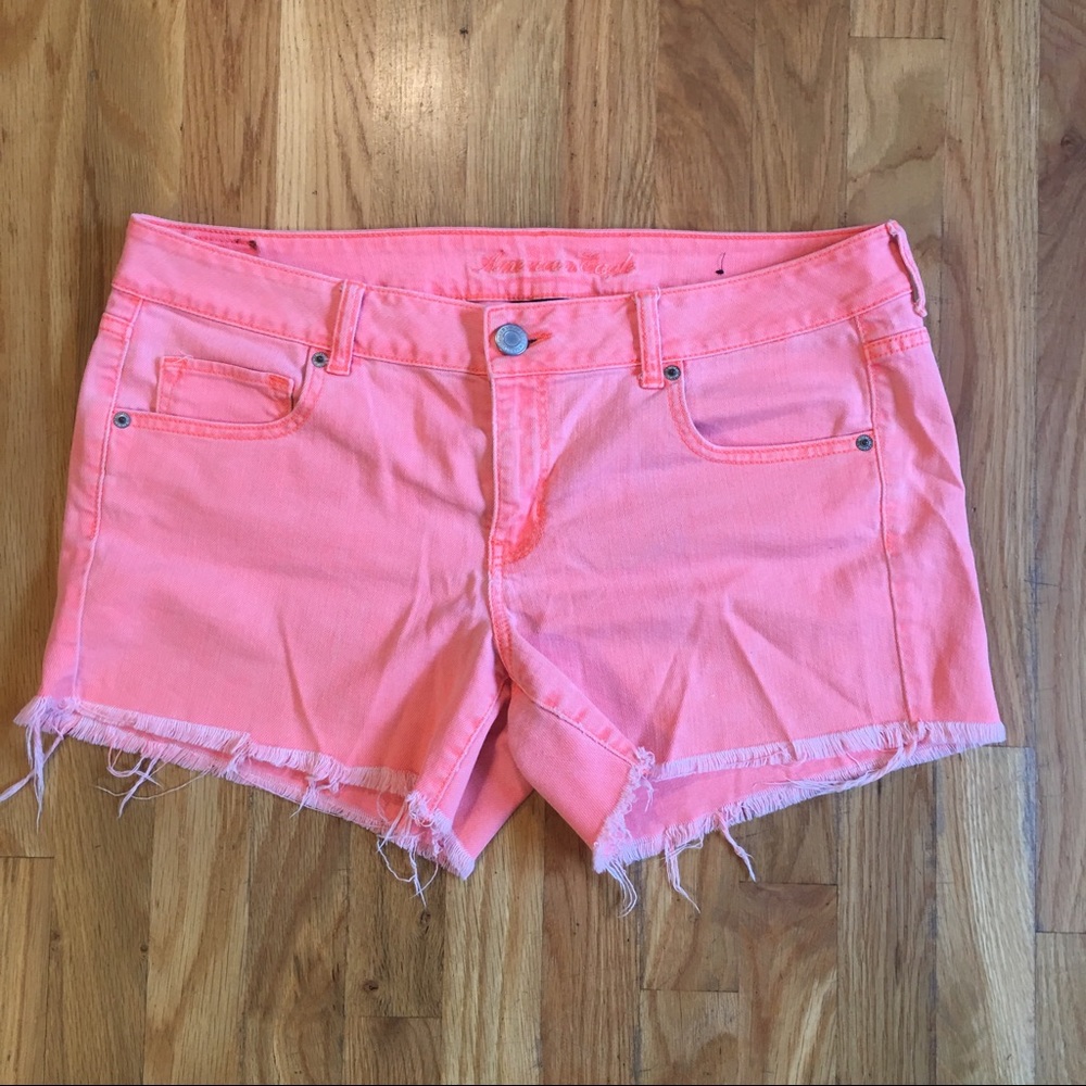 American Eagle Outfitters Coral Jean Shorts