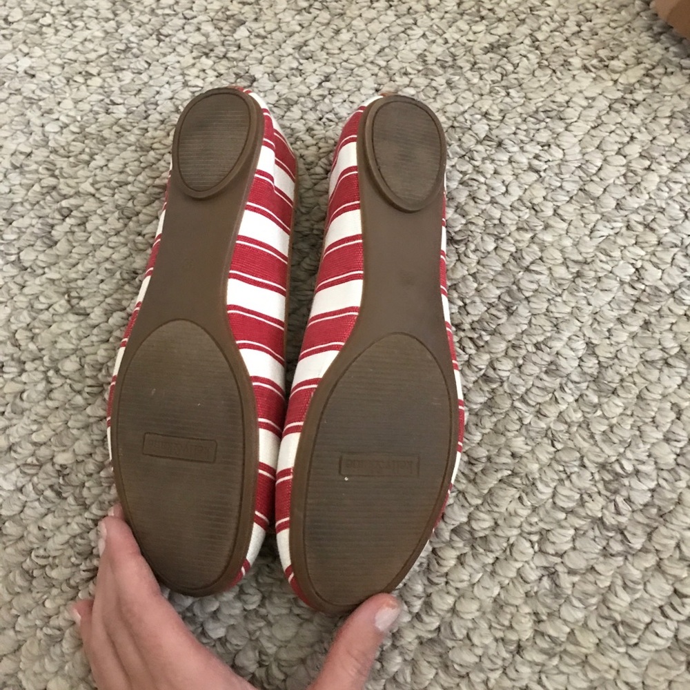 Red and white striped ballet flats - Picture 2 of 4