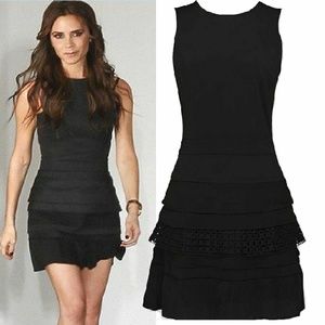Victoria Beckham Style Black Dress