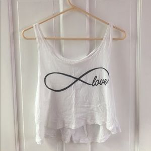Brandy Melville Infinite Love Cropped Tank Top
