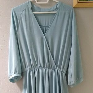 Light Turquoise Polyester Dress