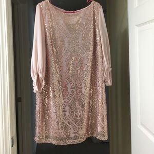 Sparkly 3/4 sleeve dress