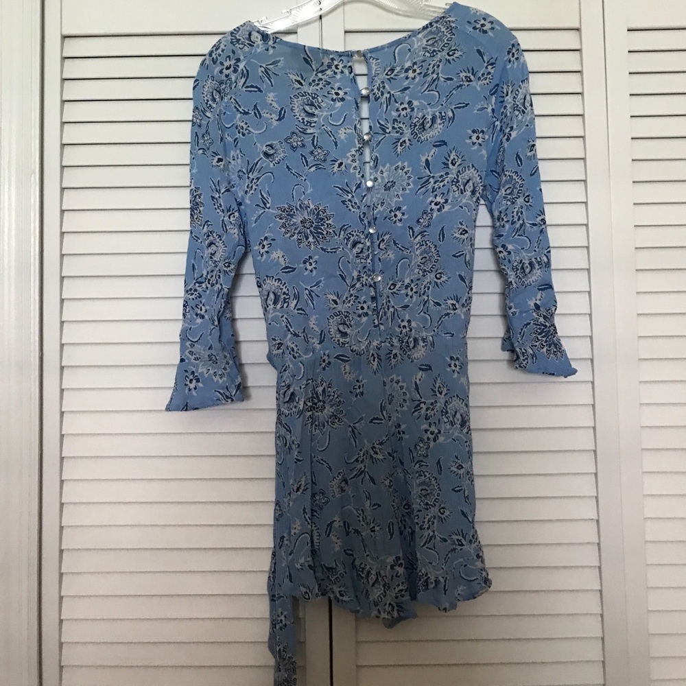 Blue Floral Romper - Picture 2 of 2