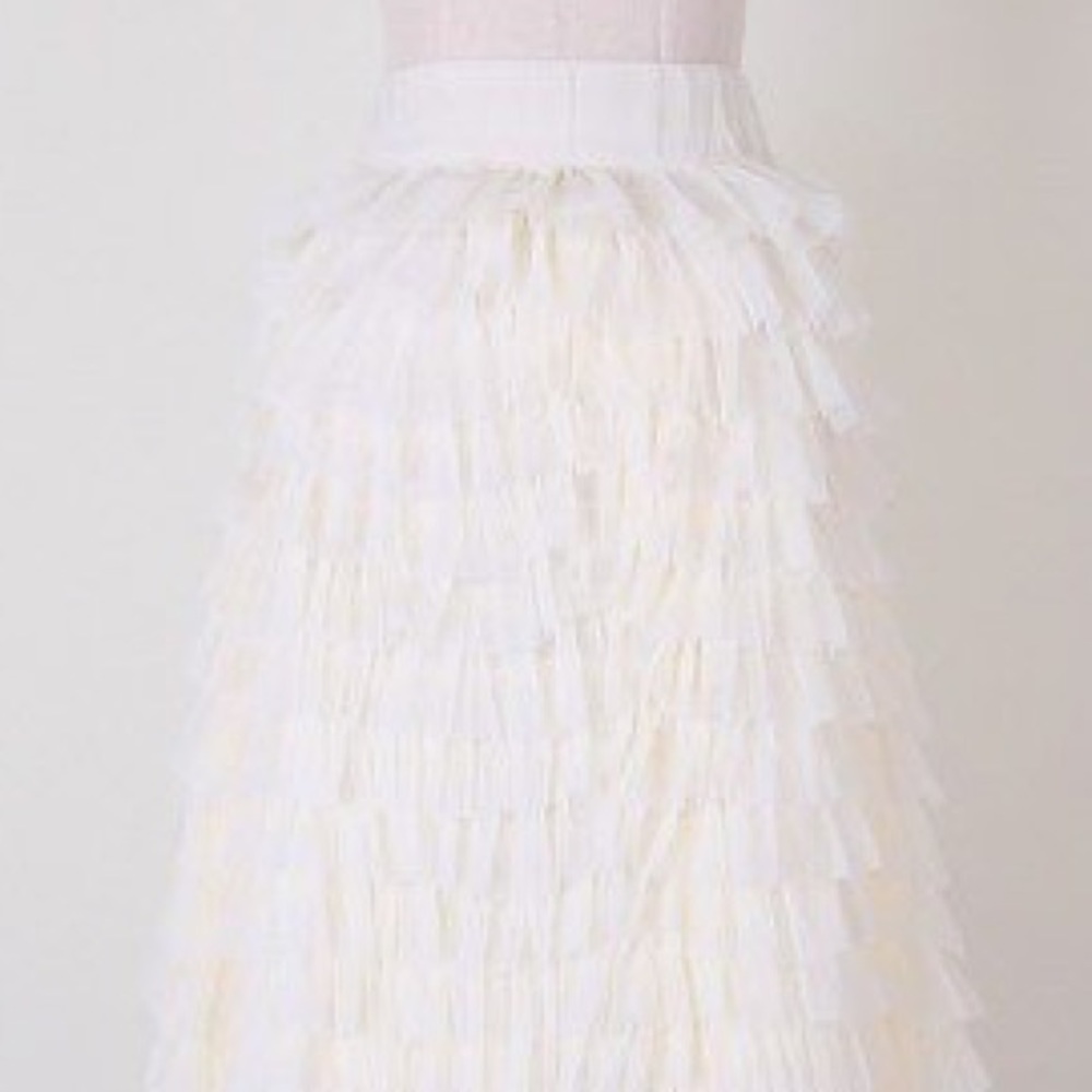 Fancy Ruffled Skirt, "Swan Cloud Maxi Skirt"