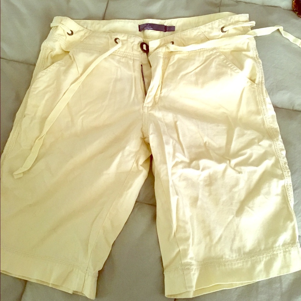 Prana yellow Bermuda shorts