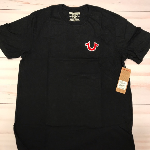New Men's True Religion Big Buddha Black T-Shirt - Picture 2 of 4