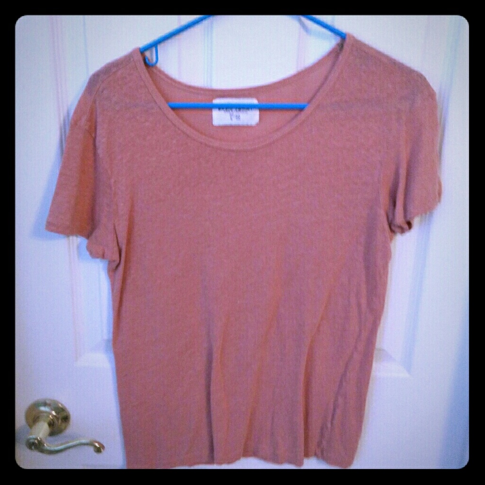 Zara basic t-shirt, size large, peachy color