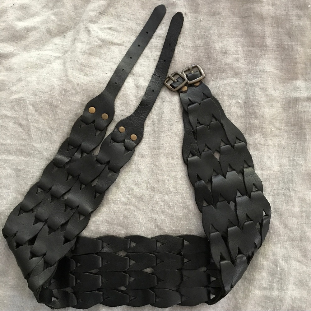 Free People leather hip belt.