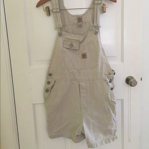 American Eagle Outfitters Cargo Khaki Overalls