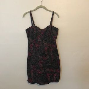 Insight floral bodycon mini dress