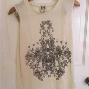 Haute Hippie graphic flutter tank