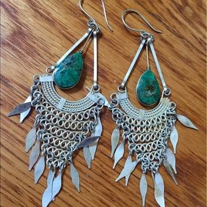 Green gypsy earrings