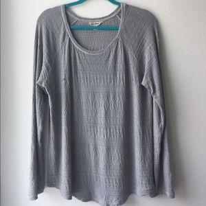 Patterned Gray Long Sleeve Shirt