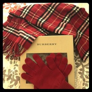 Burberry Scarf and Gloves