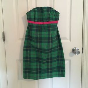 Plaid Strapless Lilly Pulitzer Dress 0