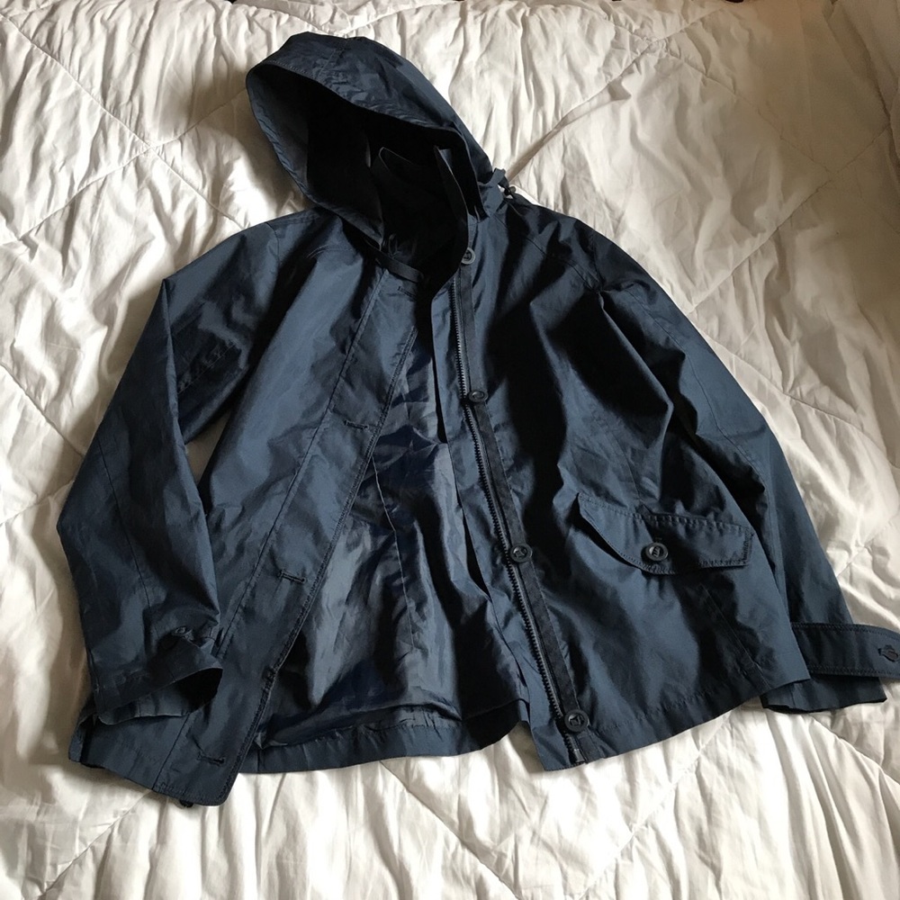 Lands End Water Resistant Coat/Jacket in Navy Blue