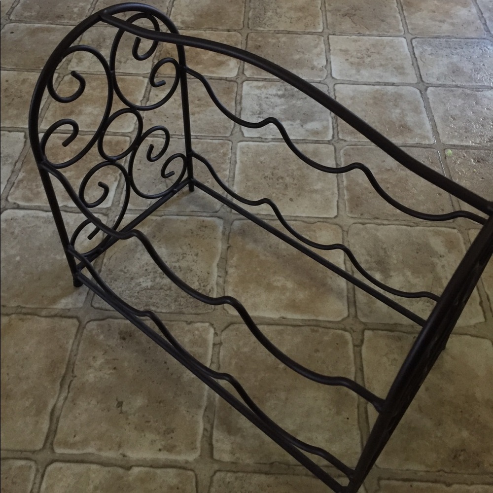 Polished bronze wine rack 🍷