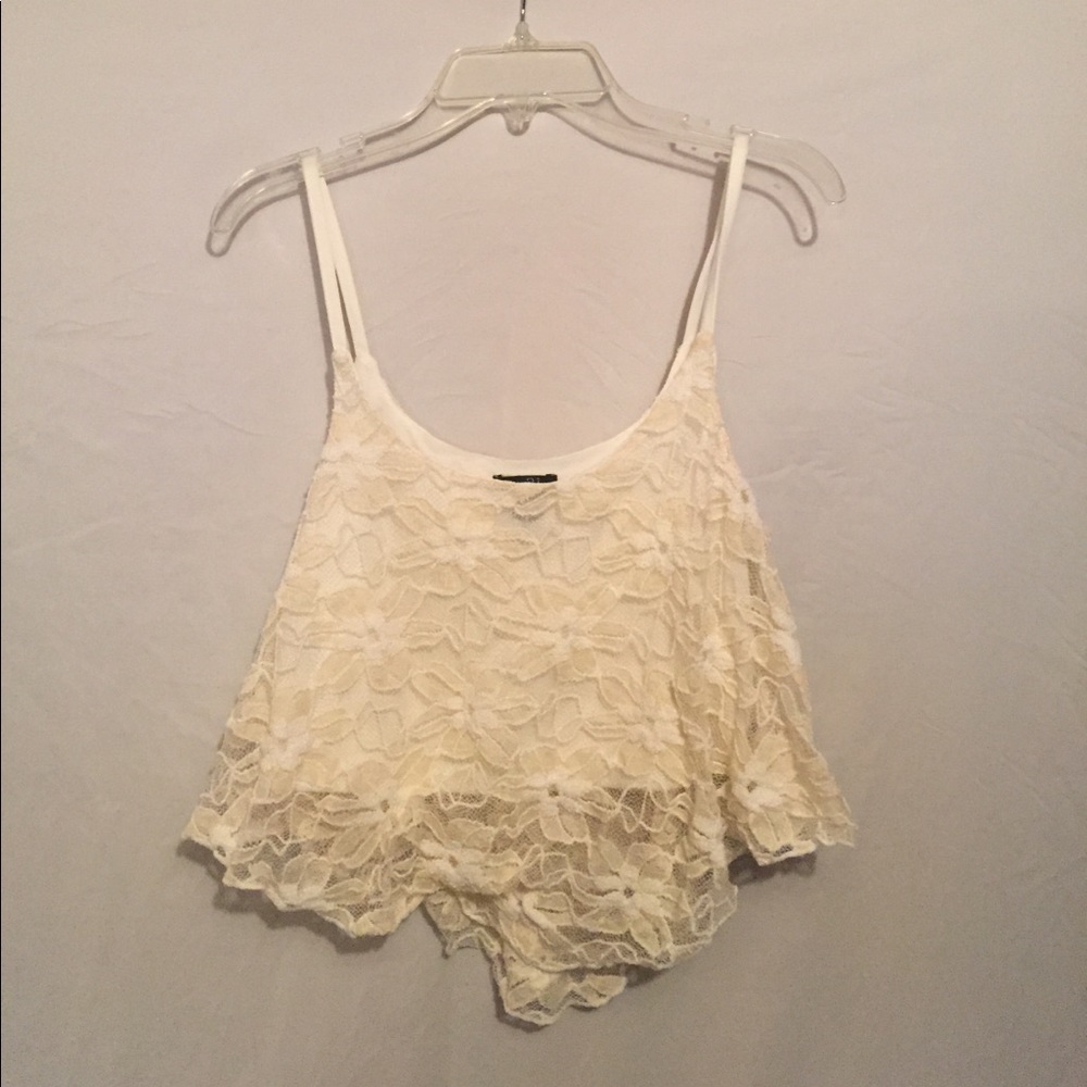 White lace tank top