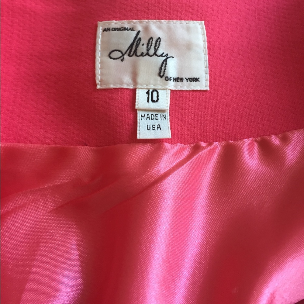 NWOT milly pink circle skirt